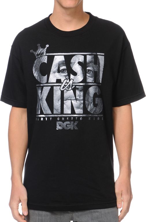 DGK Cash Is King Black Tee Shirt