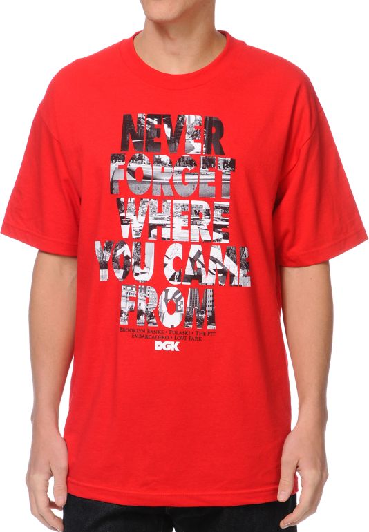 DGK Never Forget Red Tee Shirt