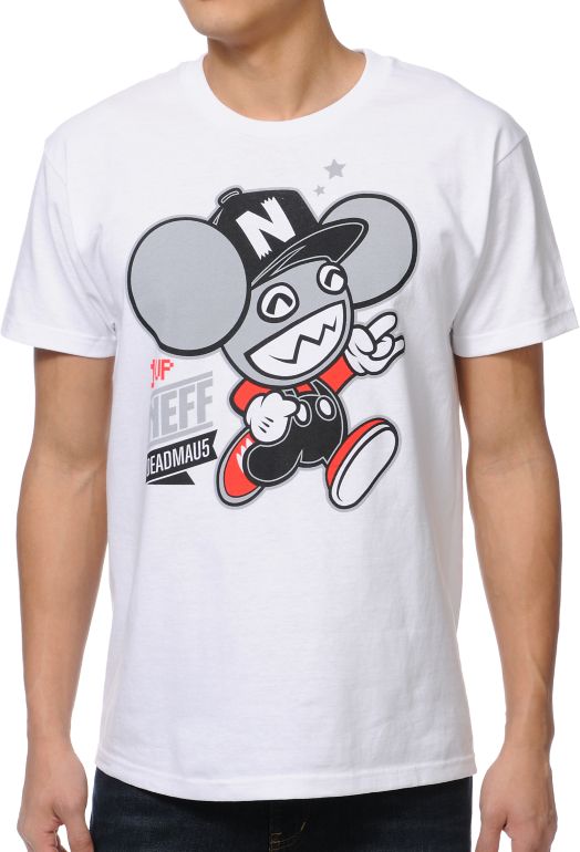 Neff x Deadmau5 Neffmau5 1 Up White Tee Shirt