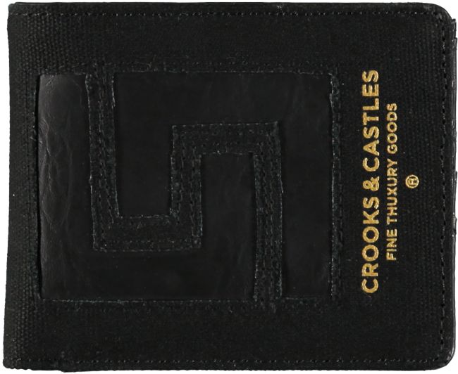 Crooks And Castles Stealth Black Bifold Wallet