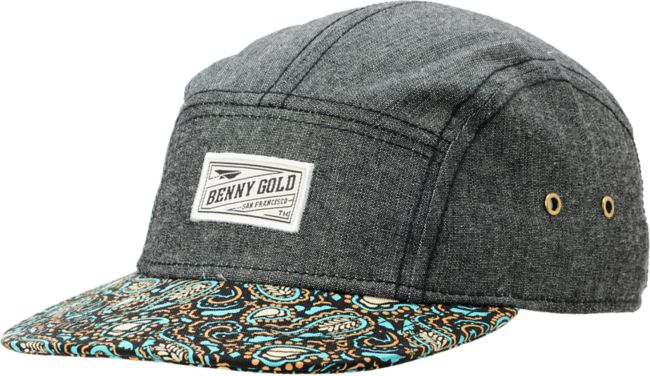 Benny Gold Cloud Paisley Black 5 Panel Hat