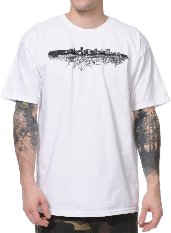 Casual Industrees Portland Roots White Tee Shirt