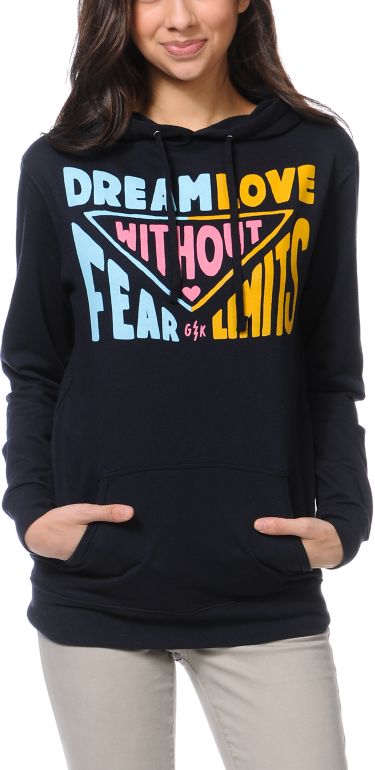 Glamour Kills Dream Love Fear Navy Pullover Hoodie