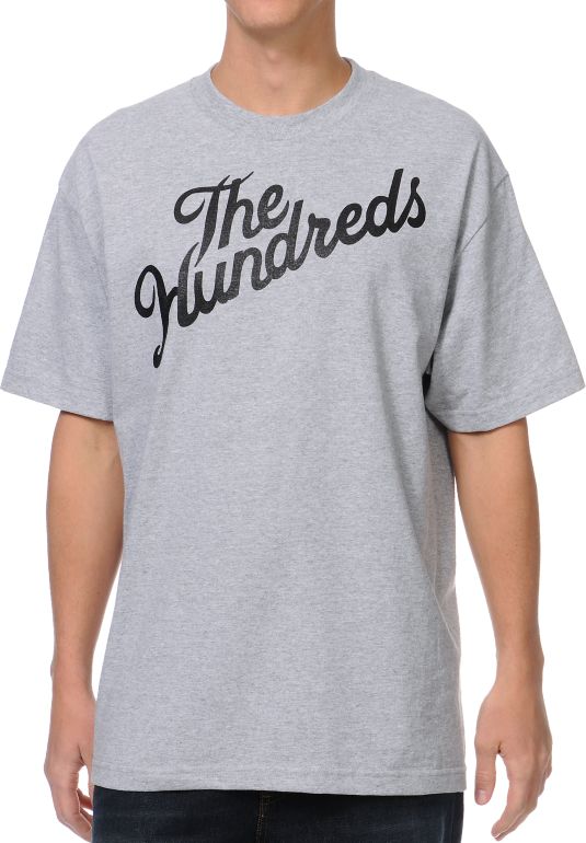 The Hundreds Forever Stop It Slant Heather Grey Tee Shirt