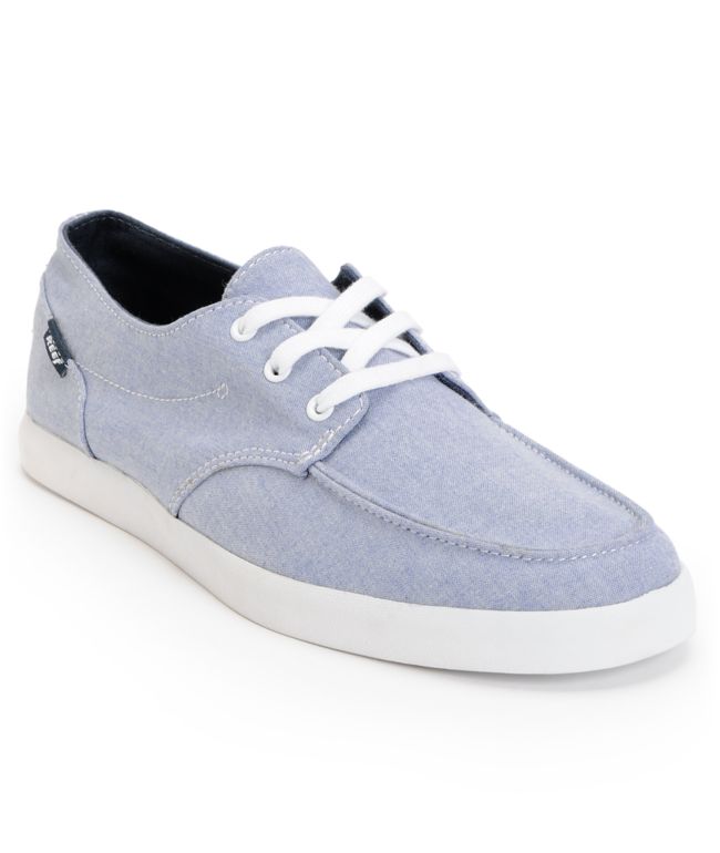 Reef Deck Hand 2 TX Blue Chambray Canvas Shoe