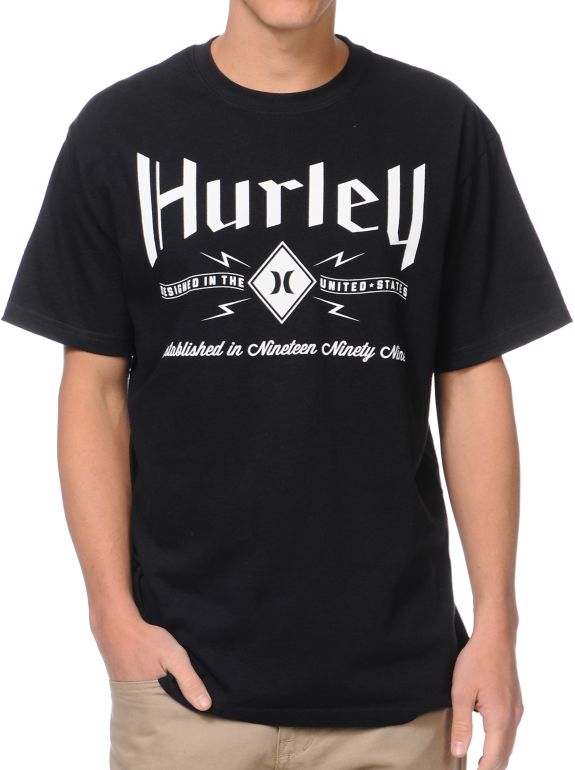 Hurley Built Black Tee Shirt