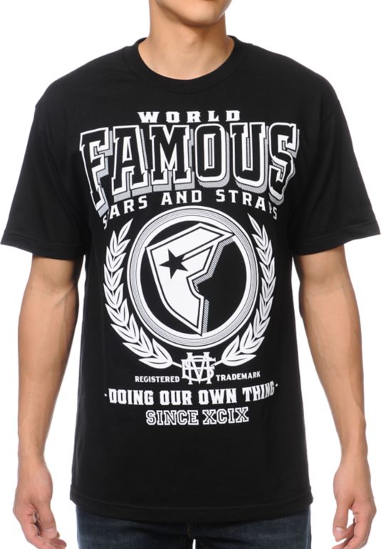 Famous Stars & Straps 99 Crest Black Tee Shirt