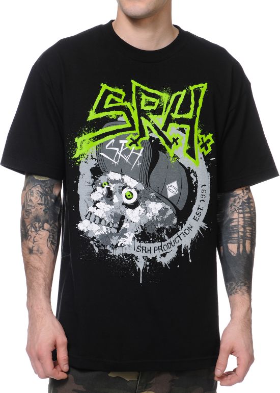 SRH Gross Skull Black Tee Shirt