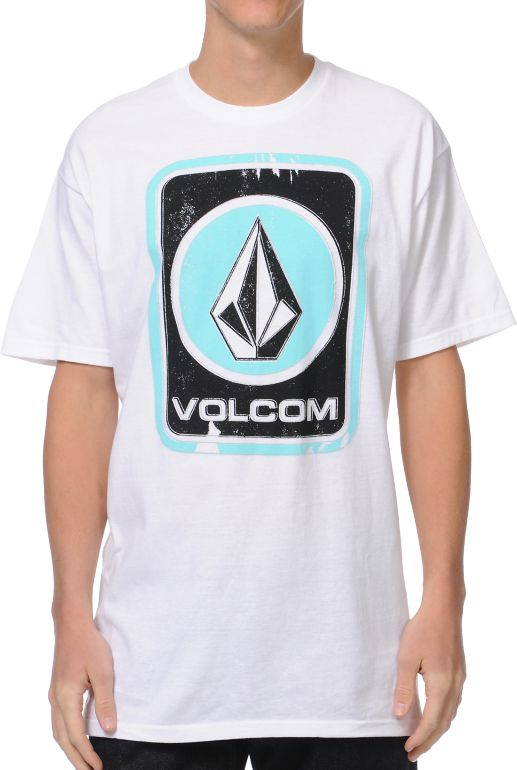 Volcom Box Stain White Tee Shirt