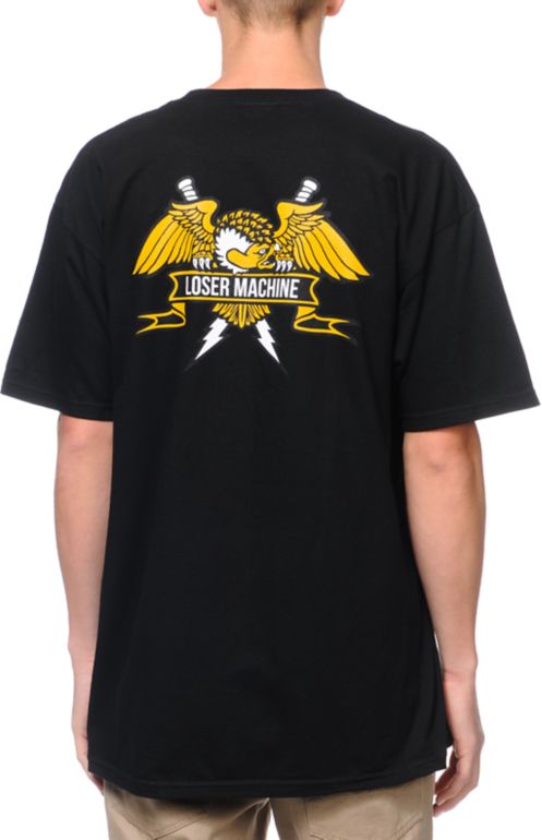 Loser Machine Condor Crest Black Tee Shirt