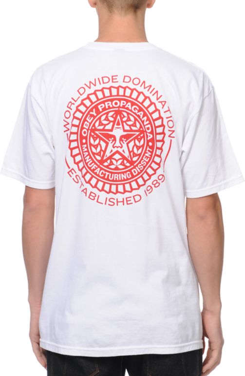Obey Legion White Tee Shirt
