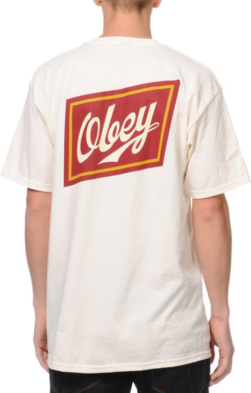 Obey Malt Liquor Natural Tee Shirt