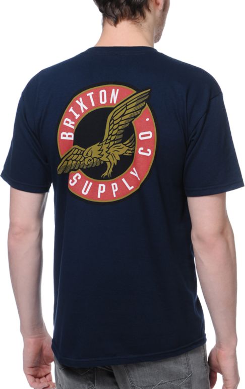 Brixton Stride Navy Tee Shirt