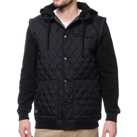 Matix Asher Borough Black Vest Hoodie