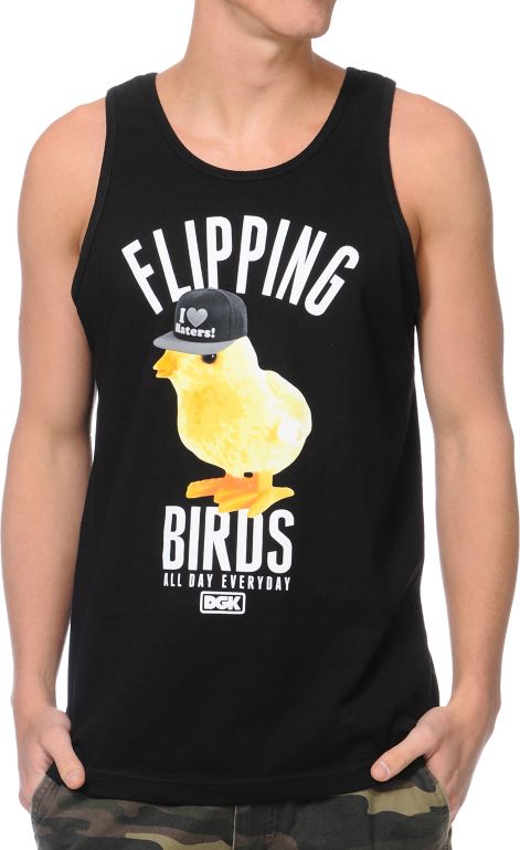 DGK Flippin Birds Black Tank Top