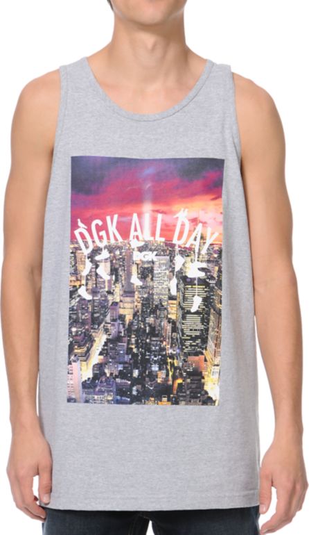 DGK All Day Nite Life Heather Grey Tank Top