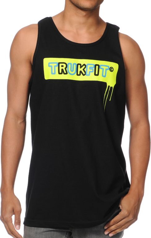 TrukFit Drip Black Tank Top