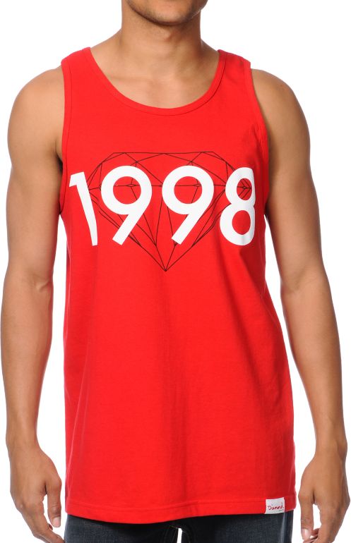 Diamond Supply 98 Brilliant Red Tank Top