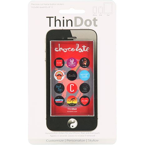 Chocolate Skateboards iPhone Home Button Sticker Pack
