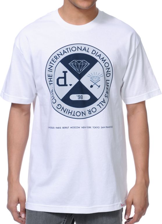 Diamond Supply All Or Nothing White Tee Shirt