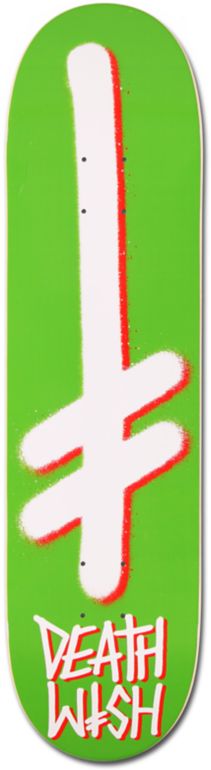 Deathwish Gang Logo Green & Red 8.0 Skateboard Deck