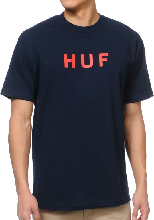 HUF Original Logo Navy Tee Shirt
