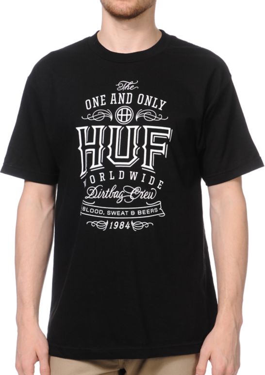 HUF Barrel Aged Black Tee Shirt