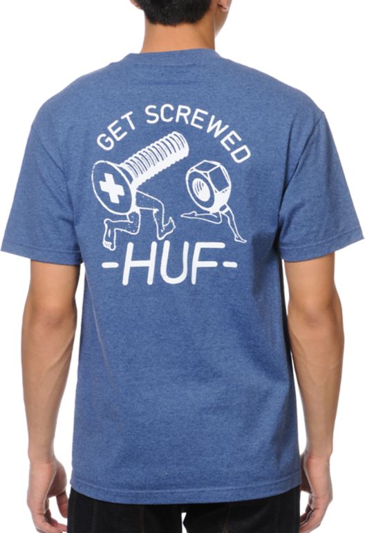 HUF Get Screwed Blue Tee Shirt