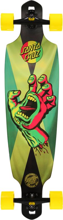 Santa Cruz Rasta Hand Jammin Drop Through 37 Complete Longboard