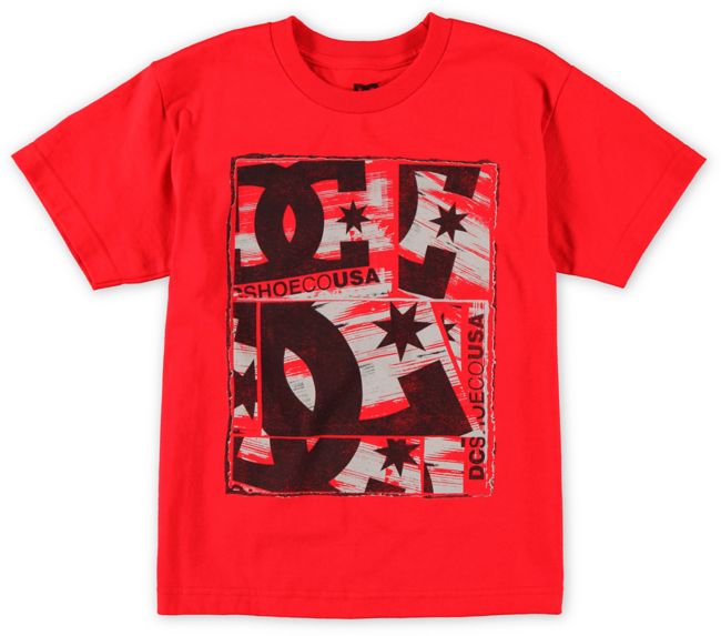 DC Boys Shadowburn Red Tee Shirt