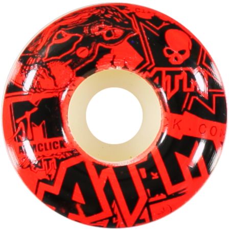 ATM Stickers 52MM Red Skateboard Wheels