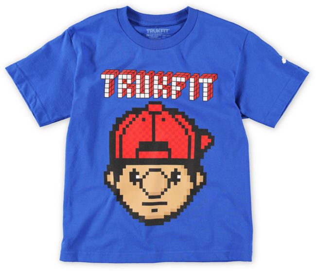 Trukfit Boys Tommy Digi Blue Tee Shirt