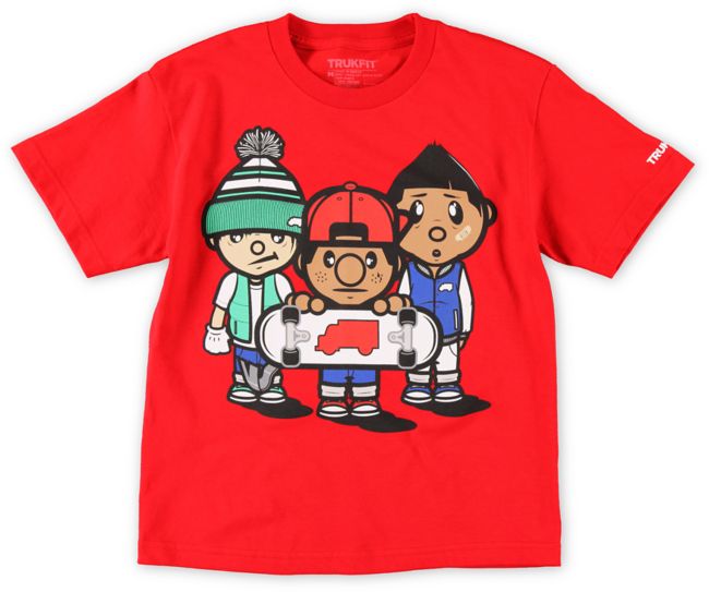Trukfit Boys 3 Times Dope Red Tee Shirt