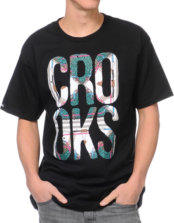 Crooks and Castles Regalia Black Tee Shirt