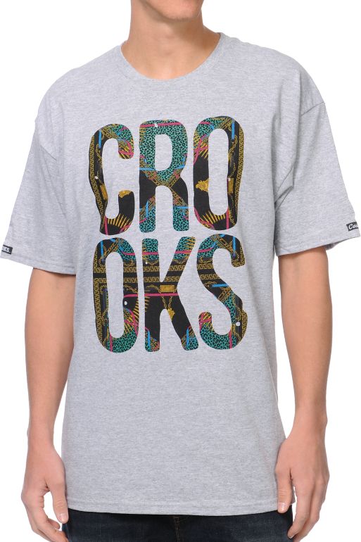 Crooks and Castles Regalia Grey Tee Shirt