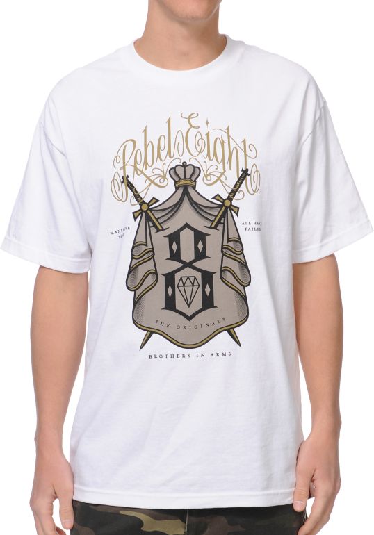 REBEL8 Brother In Arms White Tee Shirt