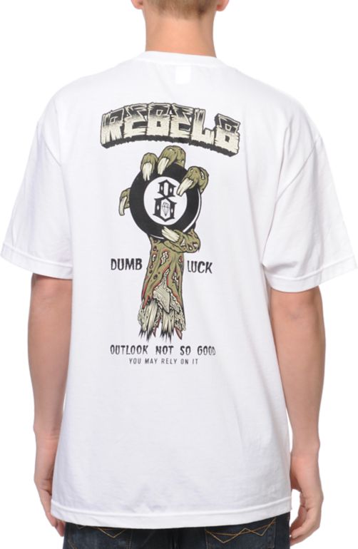 REBEL8 Dumbluck White Pocket Tee Shirt