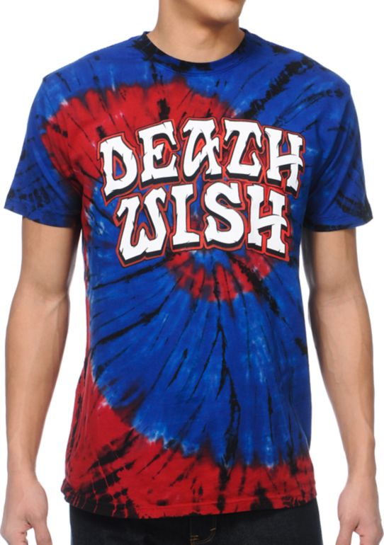 Deathwish Great Death Blue Tie-Dyed Tee Shirt