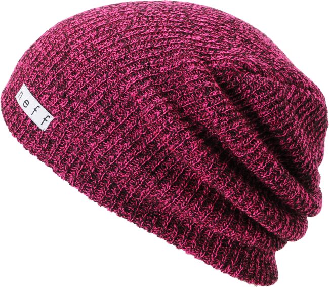 Neff Daily Heather Magenta & Black Beanie