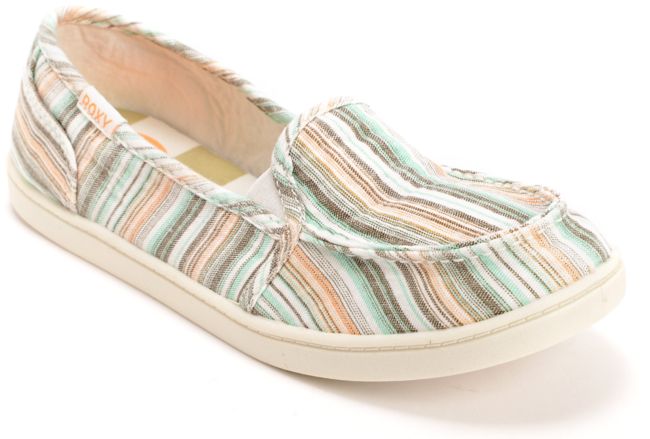 Roxy Lido II Beige & Blue Slip On Shoe