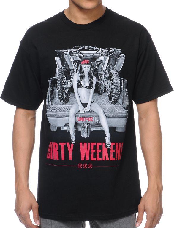 Unit Dirty Weekend Black Tee Shirt