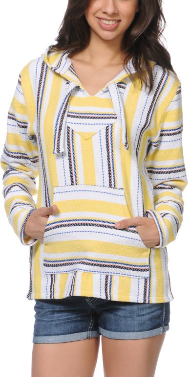 Senor Lopez Yellow & White Poncho
