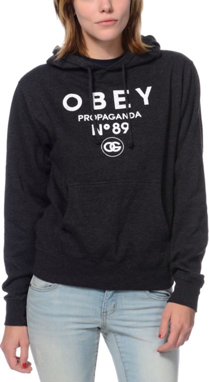 Obey 89 Charcoal Pullover Hoodie