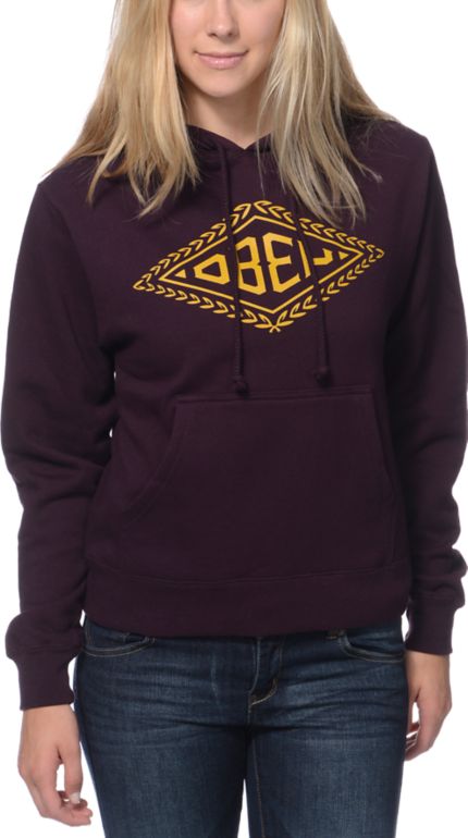 Obey Diamond Leaf Blackberry Pullover Hoodie