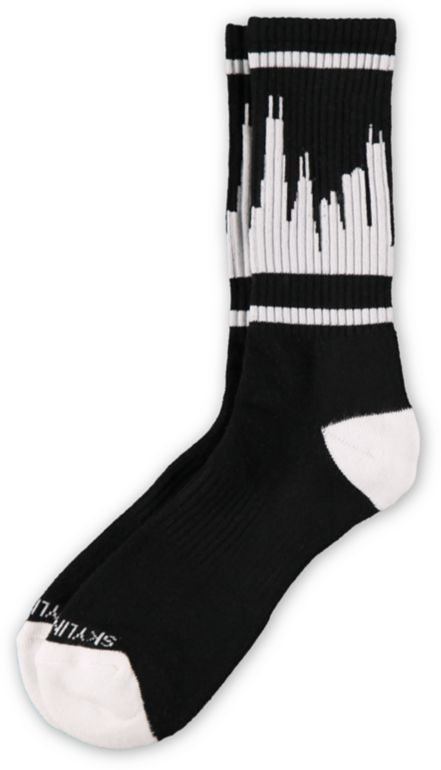 Skyline Classic City Chicago Black & White Socks