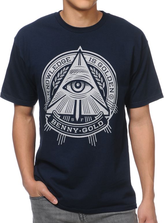 Benny Gold Pyramid Navy Tee Shirt