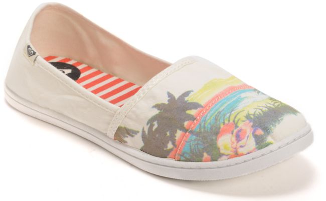 Roxy Pier II Scenic White Slip On Shoe