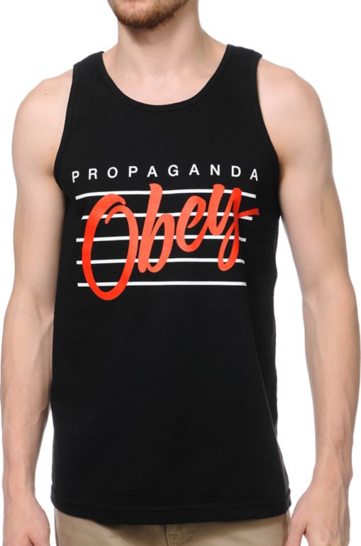 Obey Nine Nickel Black Tank Top