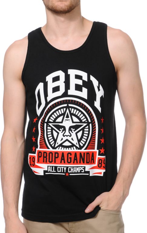 Obey Extra Innings Black Tank Top