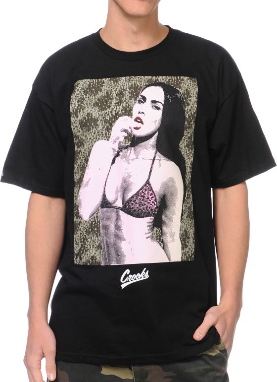 Crooks and Castles Foxy Black Tee Shirt
